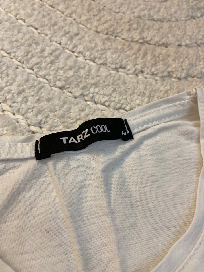 Beyaz Baskılı Erkek Tişörtü - Görsel 3