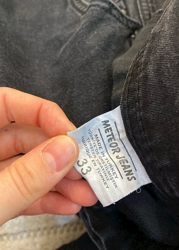 Düğmeli Siyah Gri Erkek Denim Pantolon - Görsel 5