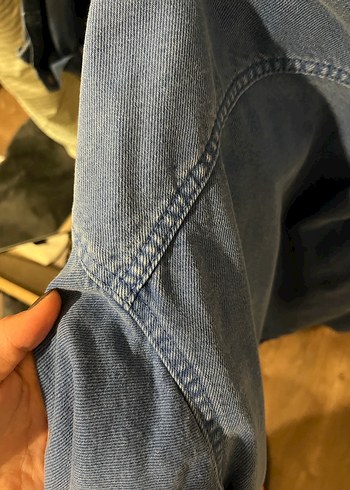 Kadın Mavi Salaş Denim Ceket - Görsel 5