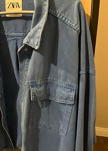 Kadın Mavi Salaş Denim Ceket - Görsel 3