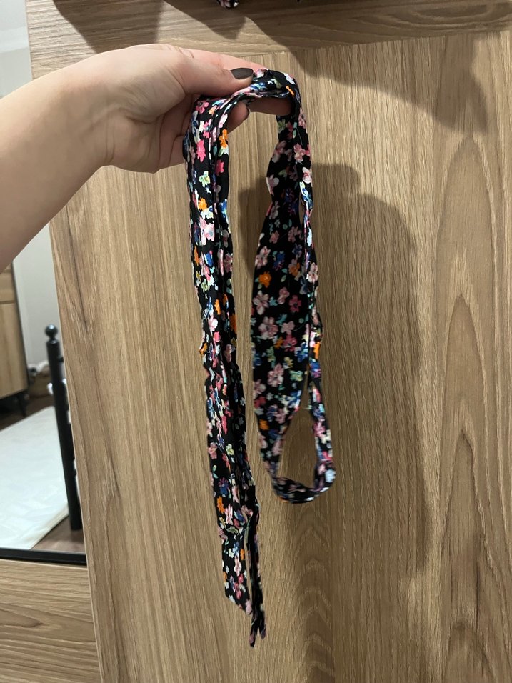 Çiçekli V Yaka Bohem Elbise - Görsel 5