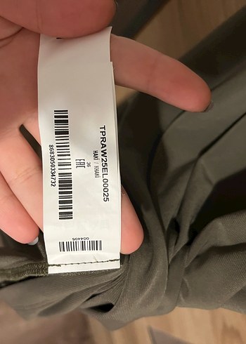 Drapeli Haki Uzun Kadın Elbise - Görsel 6