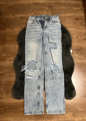 Açık Mavi Kadın Kot Pantolon, Rahat Kesim - Görsel 4