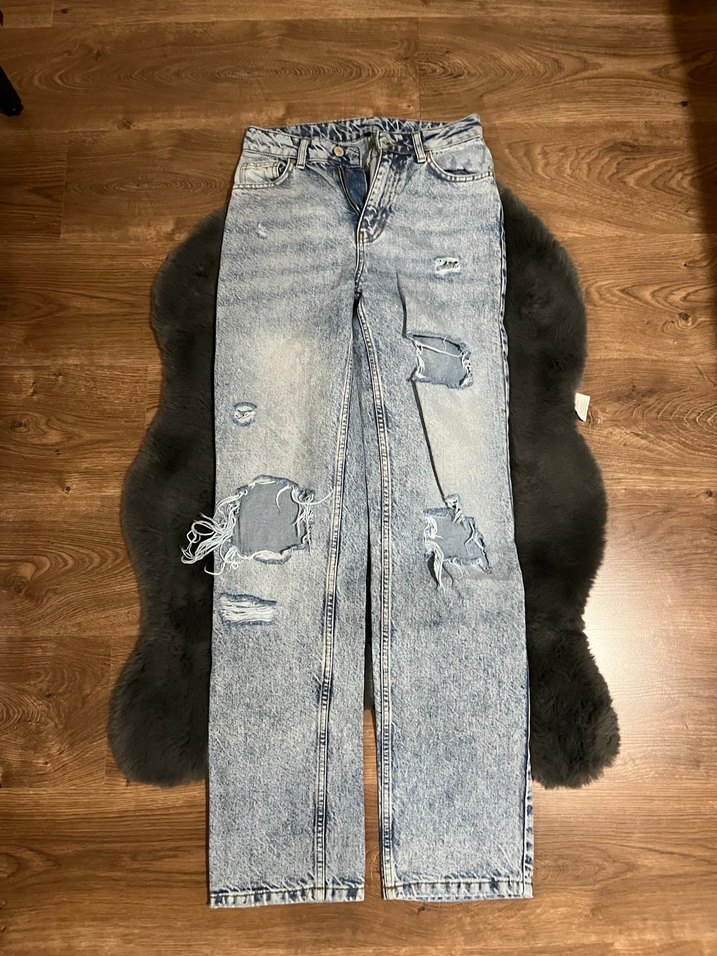 Açık Mavi Kadın Kot Pantolon, Rahat Kesim - Görsel 4