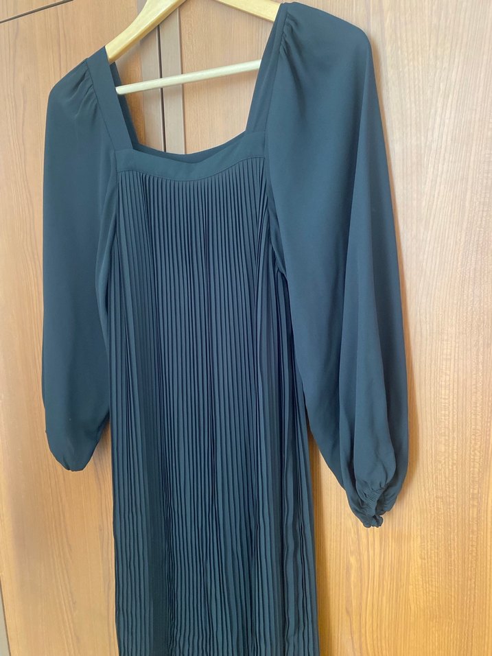 Piliseli Siyah , Uzun Kollu, Bol Kesim - Görsel 3