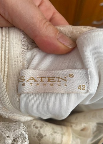 Dantel İşlemeli Bohem Nişan elbisesi - Görsel 4