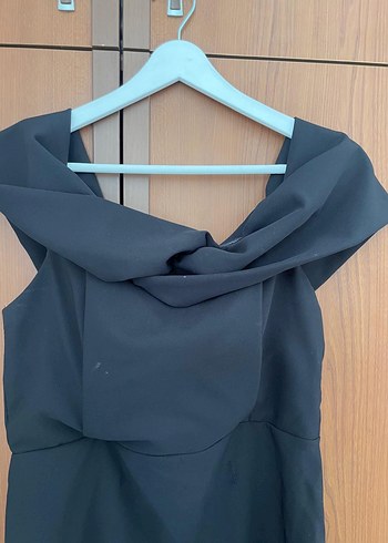 Gri Drapeli Straplez Midi Elbise - Görsel 2