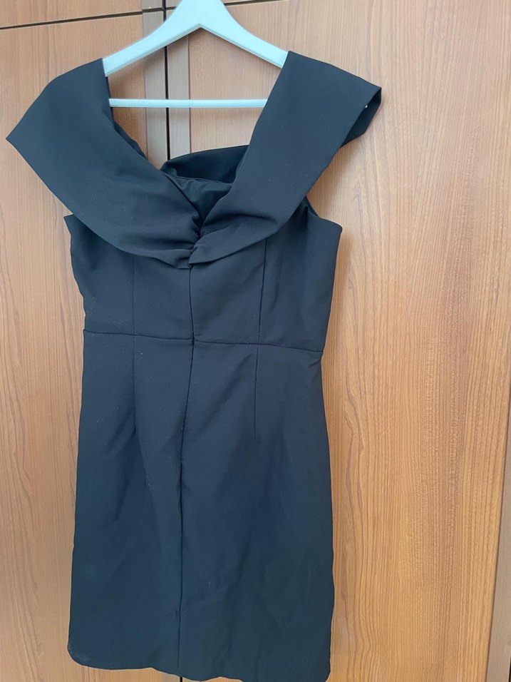 Gri Drapeli Straplez Midi Elbise - Görsel 3