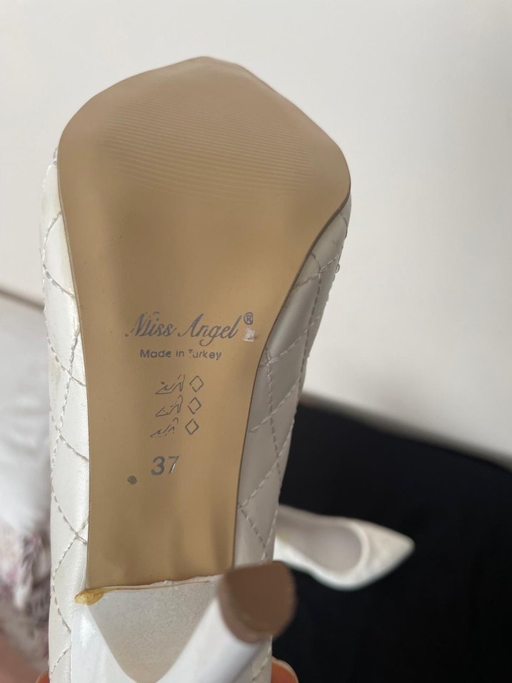 Beyaz Kadın Stiletto Ayakkabı - Görsel 5