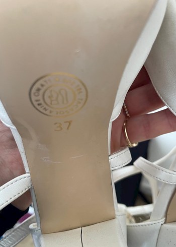 Beyaz Stiletto Topuklu Kadın Abiye Ayakkabı - Görsel 4