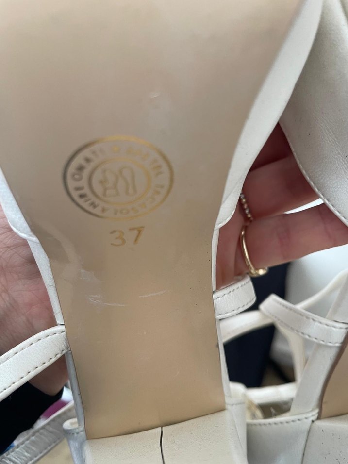 Beyaz Stiletto Topuklu Kadın Abiye Ayakkabı - Görsel 4