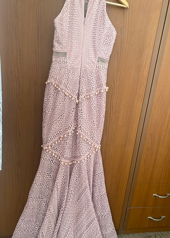 Dantelli  Uzun Elbise - Görsel 4