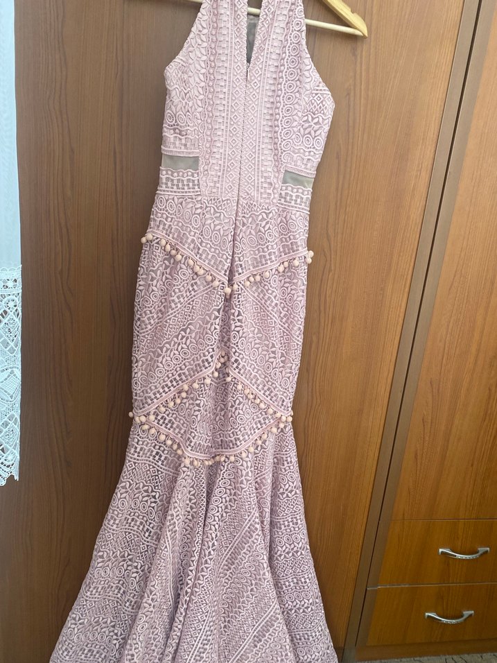 Dantelli  Uzun Elbise - Görsel 5