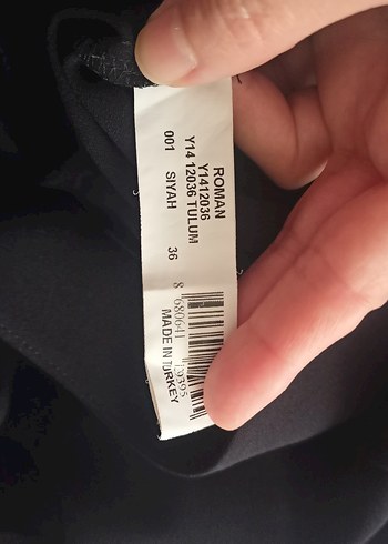 Siyah V Yaka Kadın Uzun Tulum - Görsel 5