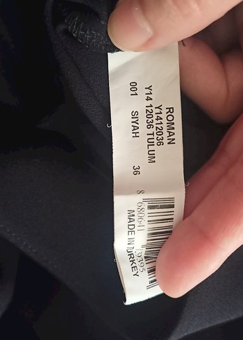 Siyah V Yaka Kadın Uzun Tulum - Görsel 6