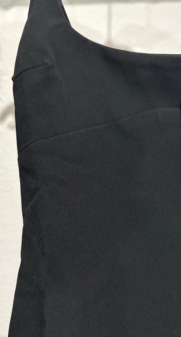 Siyah V Yaka Mini Elbise - Görsel 2