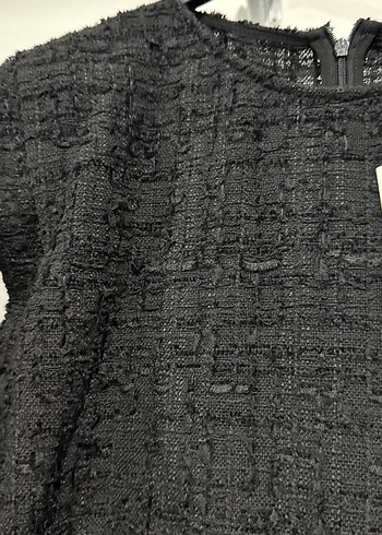 Siyah Uzun Kollu Kadın Triko Elbise - Görsel 2