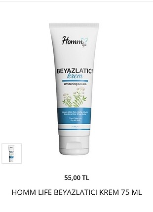 Beyazlatıcı homm krem