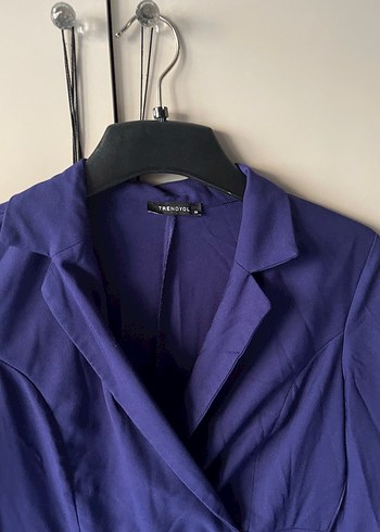 Uzun Kollu Mor Kadın Elbise - Görsel 4