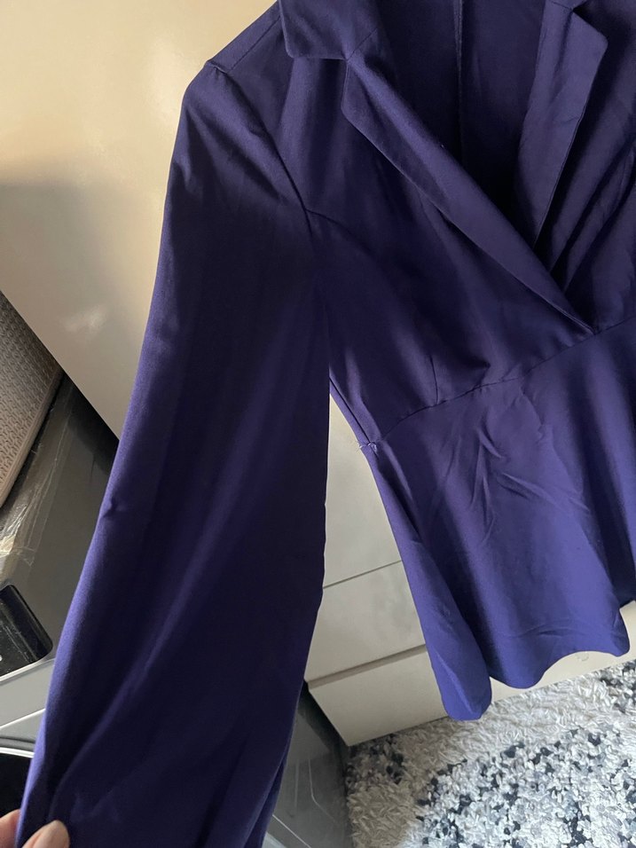 Uzun Kollu Mor Kadın Elbise - Görsel 3