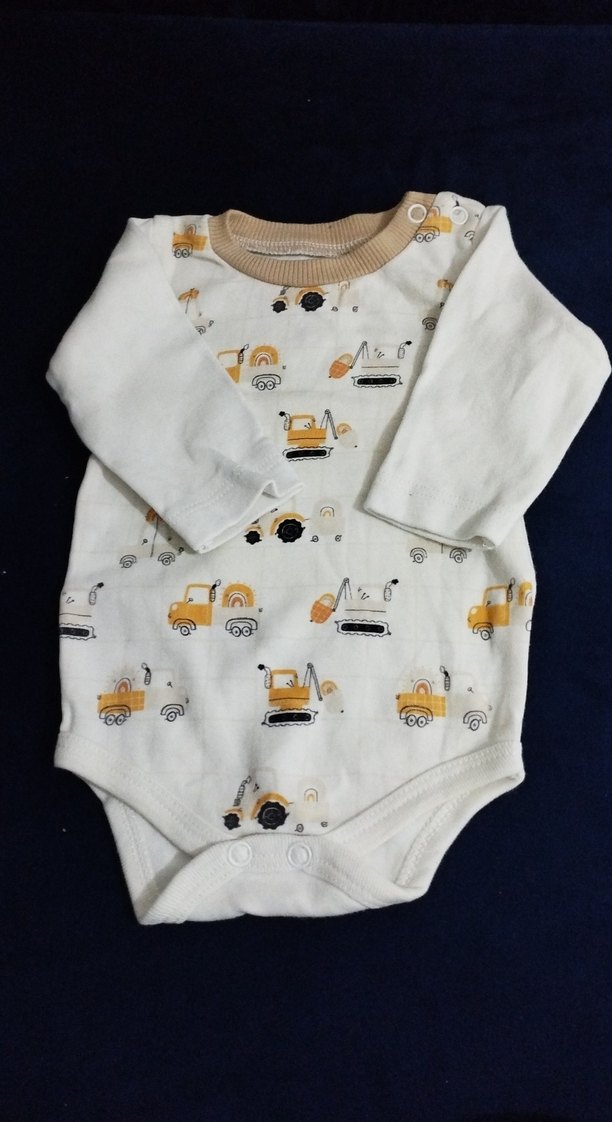 Uzun Kollu Pamuklu Bebek Body - Görsel 2