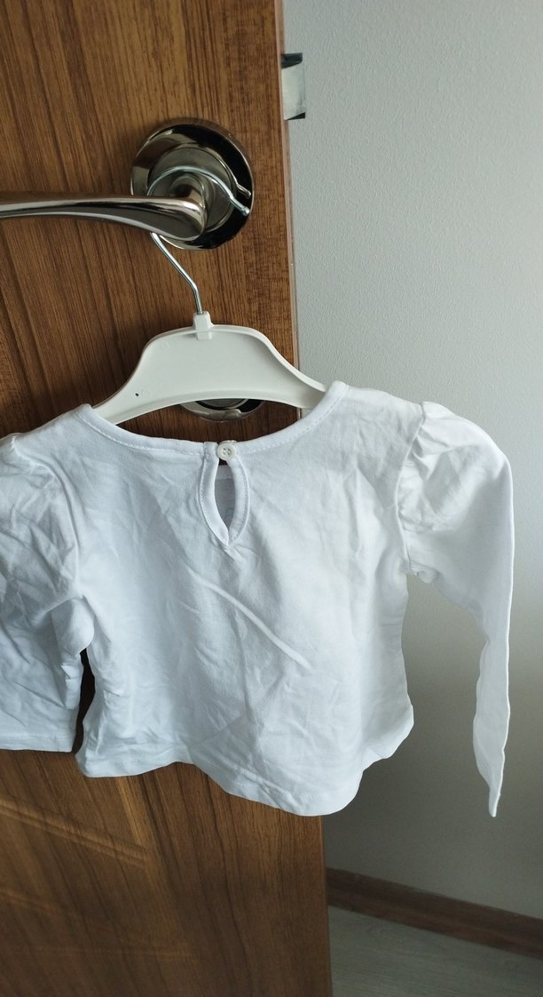 Kız Çocuk Uzun Kollu Baskılı Pamuklu Tişört - Görsel 2