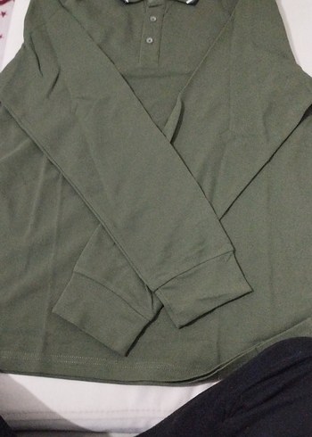 Boyner Fabrika Haki Polo Yaka Uzun Kol %100 PamukS Sıfır Etiket - Görsel 7
