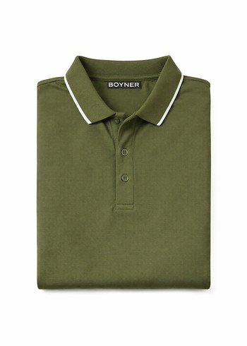 Boyner Fabrika Haki Polo Yaka Uzun Kol %100 PamukS Sıfır Etiket - Görsel 2