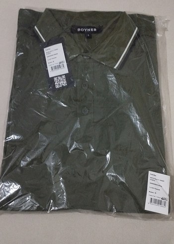 Boyner Fabrika Haki Polo Yaka Uzun Kol %100 PamukS Sıfır Etiket - Görsel 5