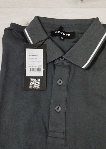 Boyner Fabrika Haki Polo Yaka Uzun Kol %100 Pamuk M Sıfır Etiket - Görsel 3