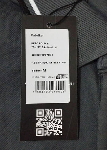 Boyner Fabrika Haki Polo Yaka Uzun Kol %100 Pamuk M Sıfır Etiket - Görsel 4