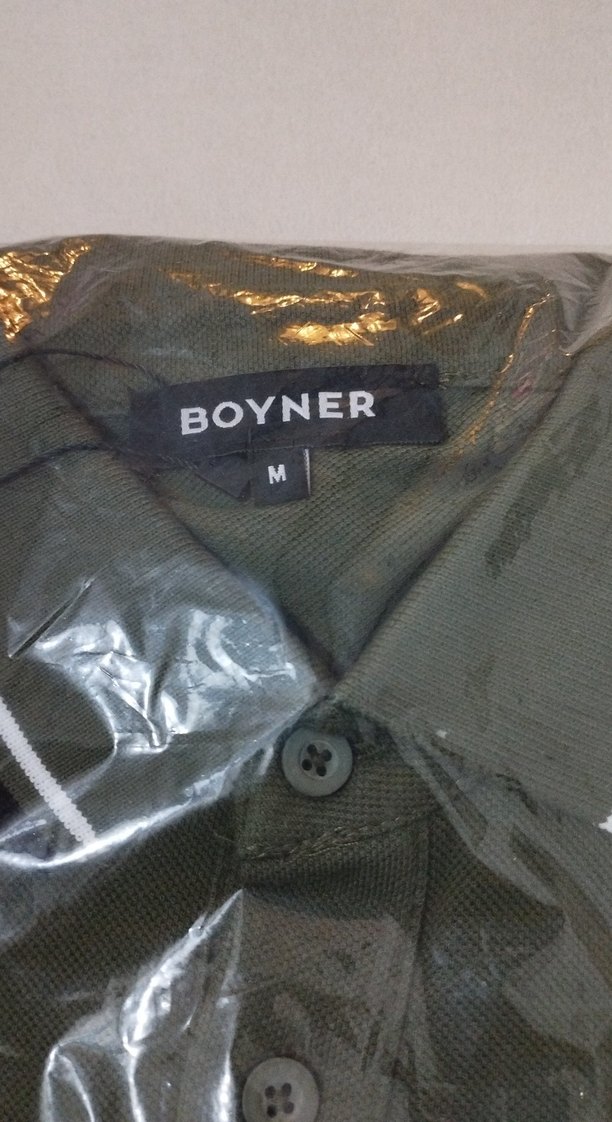 Boyner Fabrika Haki Polo Yaka Uzun Kol %100 Pamuk M Sıfır Etiket - Görsel 3