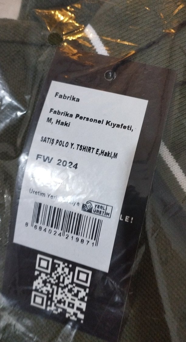 Boyner Fabrika Haki Polo Yaka Uzun Kol %100 Pamuk M Sıfır Etiket - Görsel 2