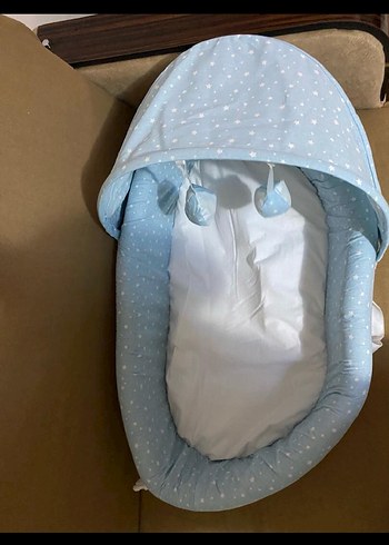 Pastel Mavi Bebek Uyku Sepeti - Görsel 2