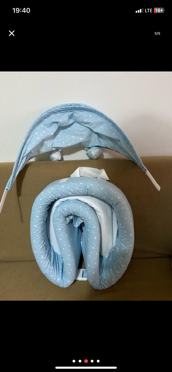 Pastel Mavi Bebek Uyku Sepeti - Görsel 3