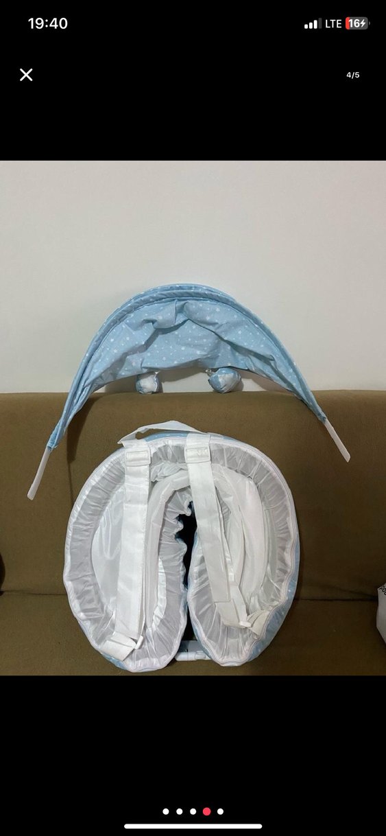 Pastel Mavi Bebek Uyku Sepeti - Görsel 4