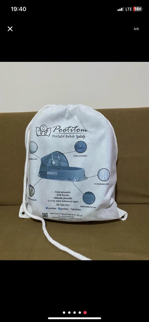 Pastel Mavi Bebek Uyku Sepeti - Görsel 5