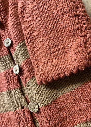 Kız Çocuk Örgü Bohem Nakışlı Hırka - Görsel 3