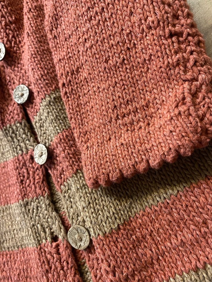 Kız Çocuk Örgü Bohem Nakışlı Hırka - Görsel 3