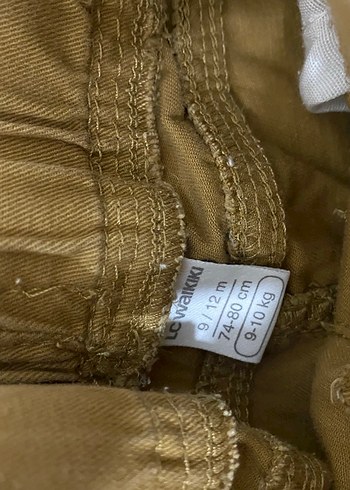 Düğmeli, Kahverengi Erkek Çocuk Keten Pantolon - Görsel 2