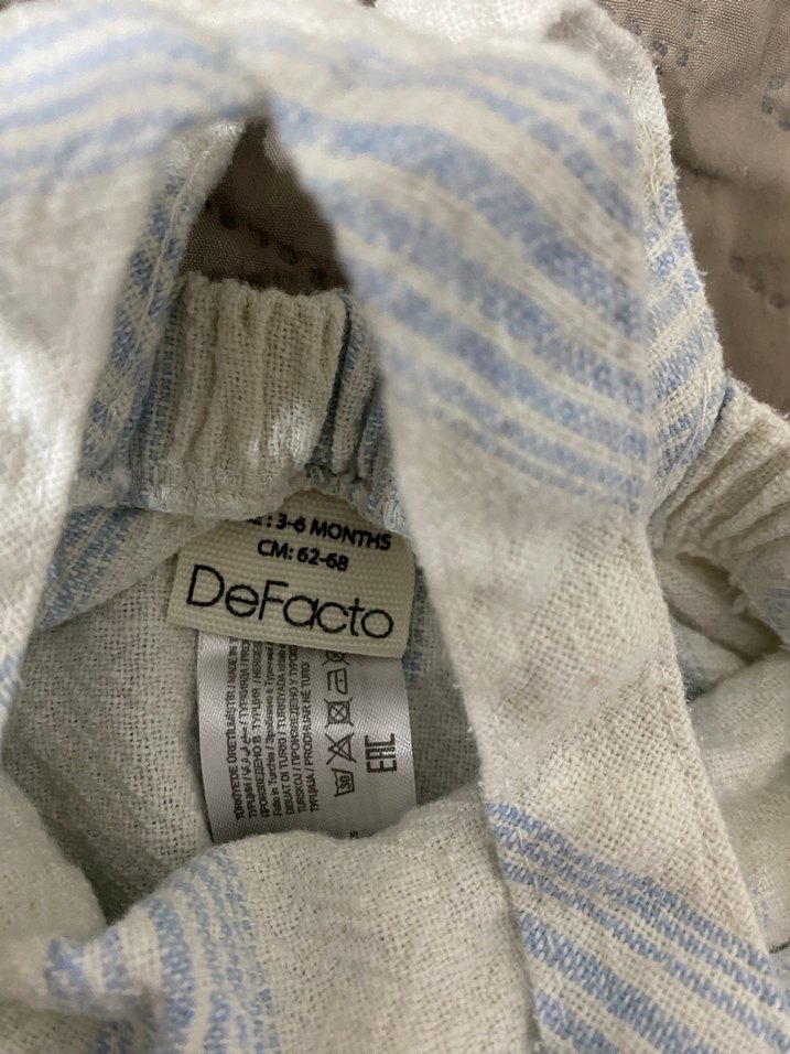 Erkek Çocuk Keten Bohem Askılı Tulum - Görsel 2