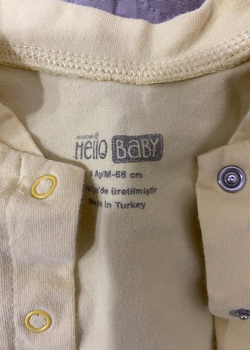 Sarı Bebek Kısa Kollu Tulum - Görsel 2