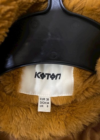 Kahverengi Kadın Suni Kürk Midi Ceket - Görsel 5