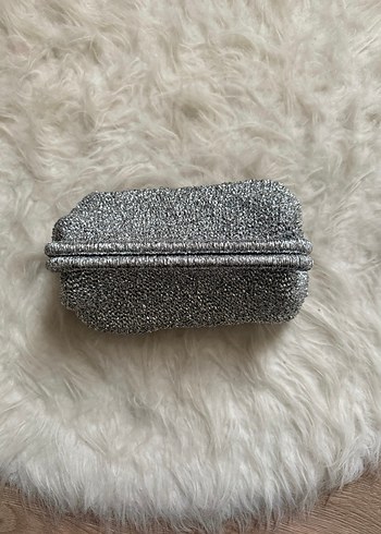 Zara Gri Örgü Kadın Portföy Çanta el yapımı