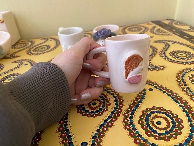 Beden çeşitli Renk Fincan seti üçlü seramik