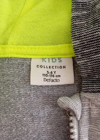 Defacto Kapüşonlu Fermuarlı Gri Ceket - Görsel 2