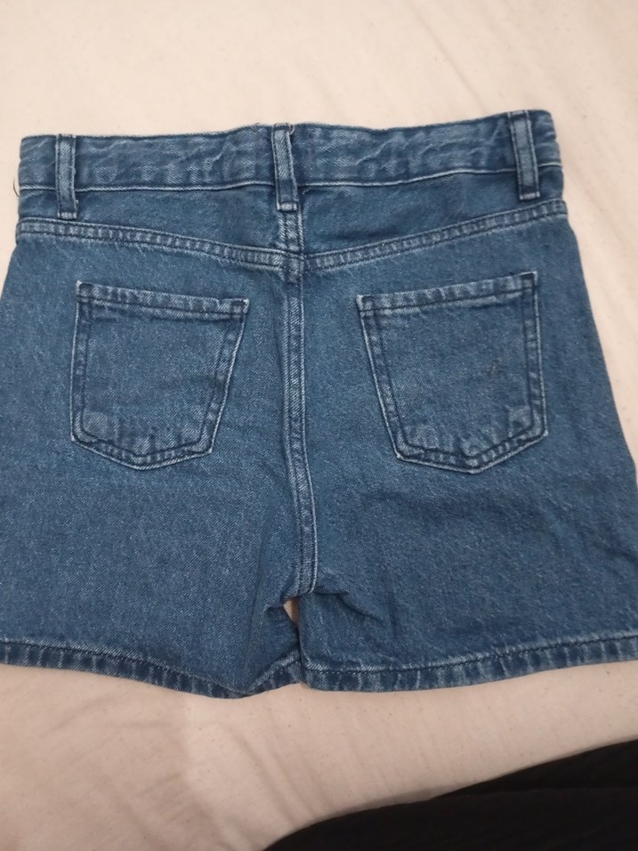 Kızlar için düğmeli kot şort - Görsel 2