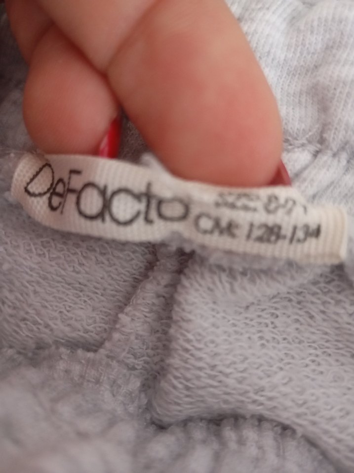 Defacto Gri Bol Kesim Kız Çocuk Eşofman Altı - Görsel 3