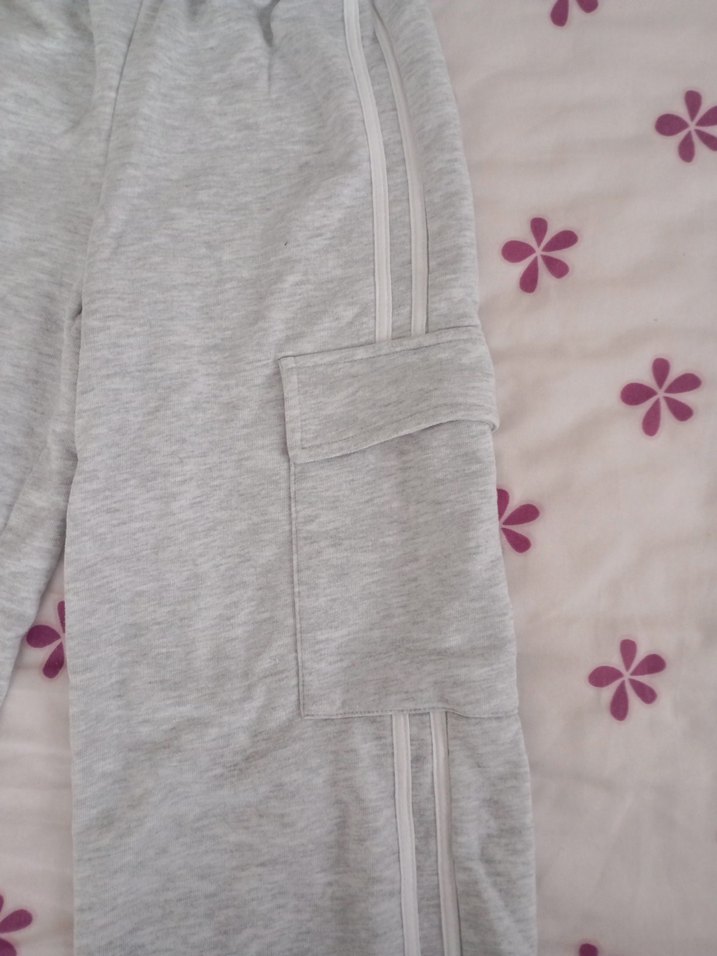 Defacto Gri Bol Kesim Kız Çocuk Eşofman Altı - Görsel 4