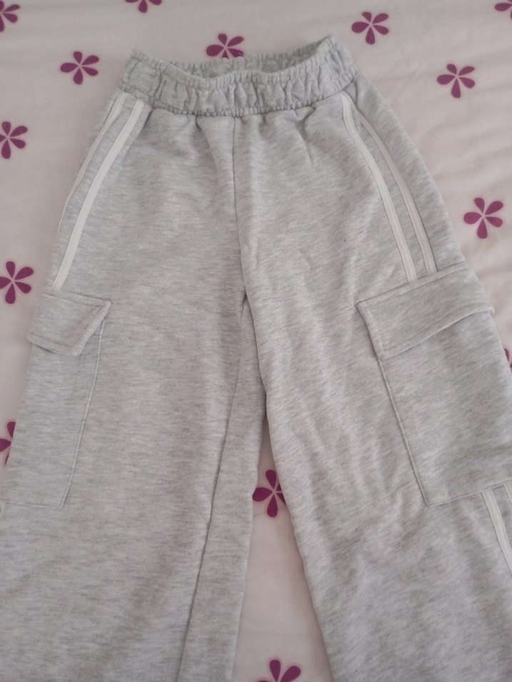 Defacto Gri Bol Kesim Kız Çocuk Eşofman Altı - Görsel 5